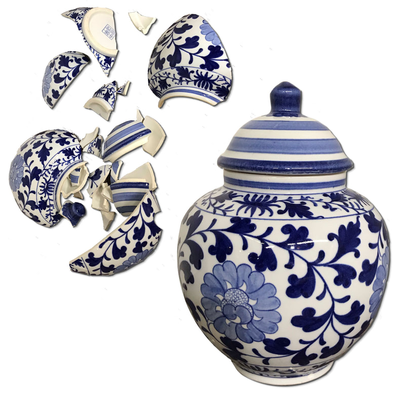 Witness the extraordinary restoration skills of Chelsea Plating Company as we unveil this exquisitely restored blue and white ceramic jar. Despite its seemingly unrecoverable state, our expert restorers carefully put each broken shard back in place until it was as though nothing had ever happened - making this striking piece a true testament to their skillful handiwork. The intricate patterns and delicate shades displayed on the surface serve as an ode not only to exquisite craftsmanship but also illustrates an unwavering commitment towards preserving cultural heritage through restoration efforts such as these