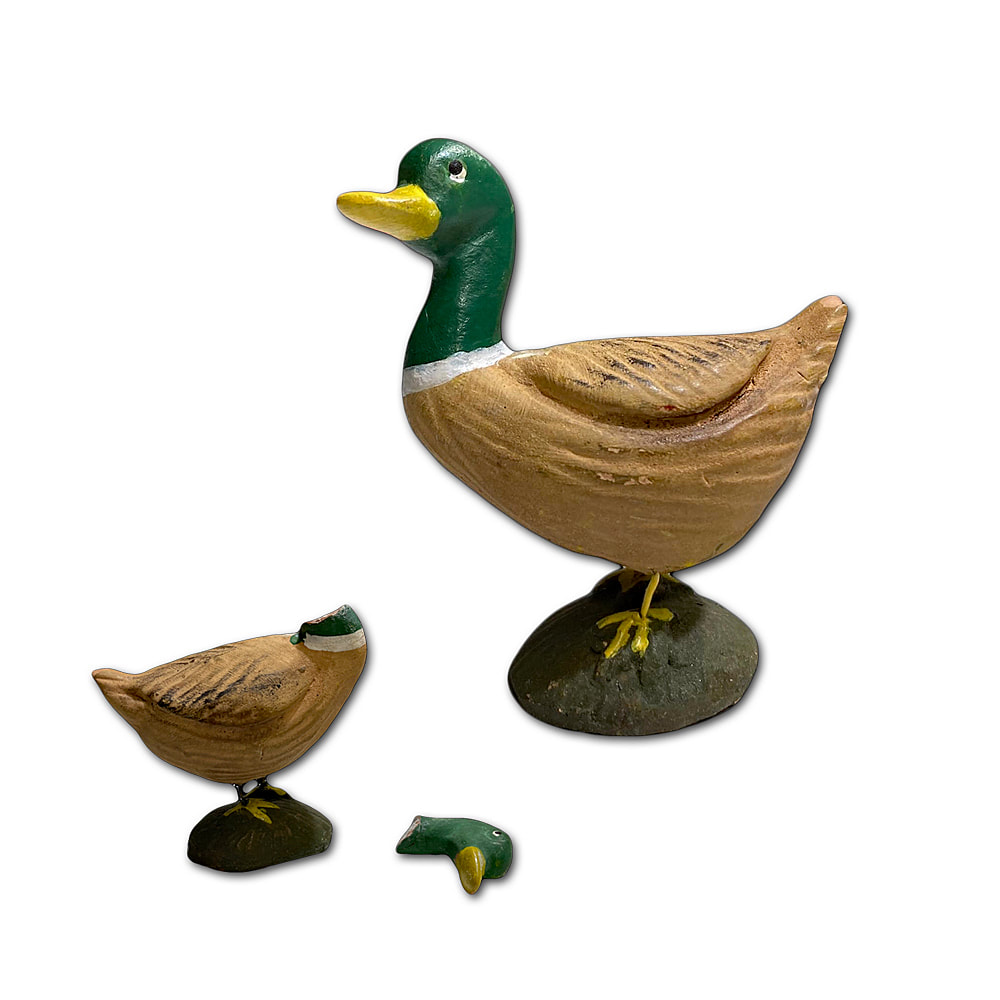  Behold the resplendent resurrection of a ceramic duck figurine, meticulously restored to its whimsical glory by the esteemed artisans at Chelsea Plating Company. Every delicate feather and intricate detail has been skillfully repaired, breathing new life into this charming piece. Marvel at the flawless craftsmanship and vibrant colors that now adorn the figurine, capturing the essence of its original charm. Chelsea Plating Co. proudly presents this resplendent masterpiece, a testament to their unparalleled expertise in ceramic restoration, preserving the whimsy of cherished figurines for generations to come.